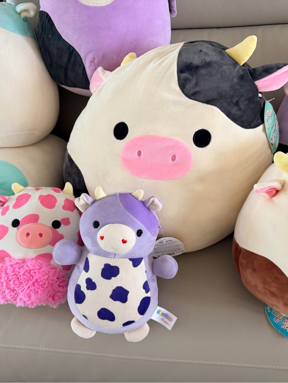 Squishmallows Cow Lot Collection RARE HTF 9 Plush Bundle Various Sizes Tags